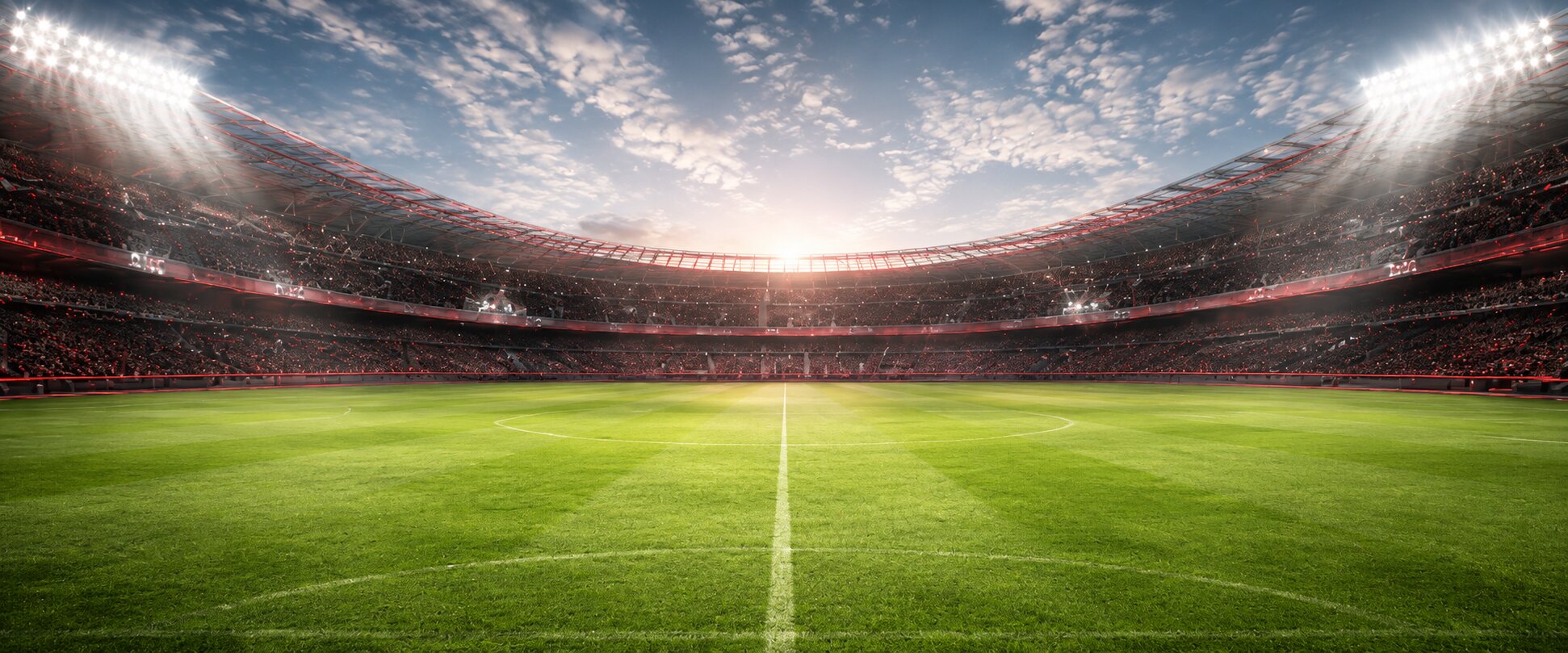 Stadion mit Flutlicht für die Bike Startelf